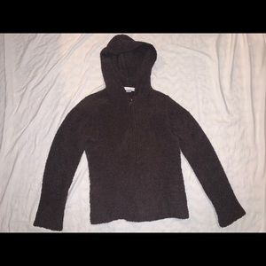 Teddy Half Zip Hooded Pullover